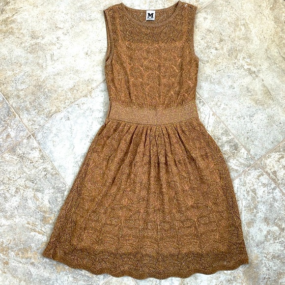Missoni Gold Lame’ Fit and Flare Dress - Picture 1 of 9
